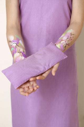 Lavender - Scented Cotton Eye Pillow with Organic Lavender & Flaxseed